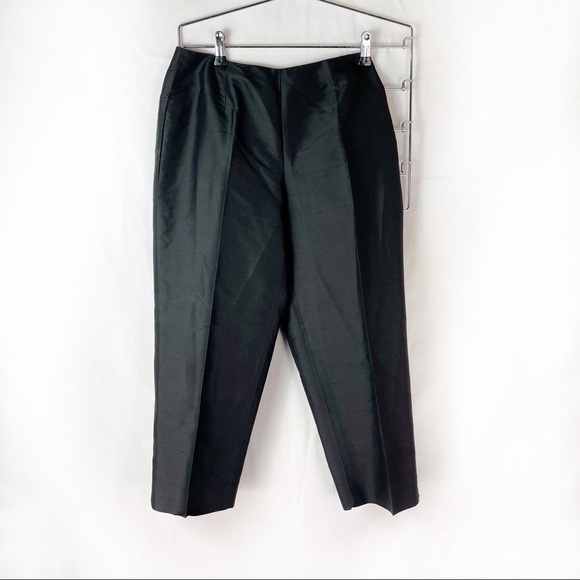 Saks fifth Avenue Silk Black capri pant size 4 - Picture 5 of 6